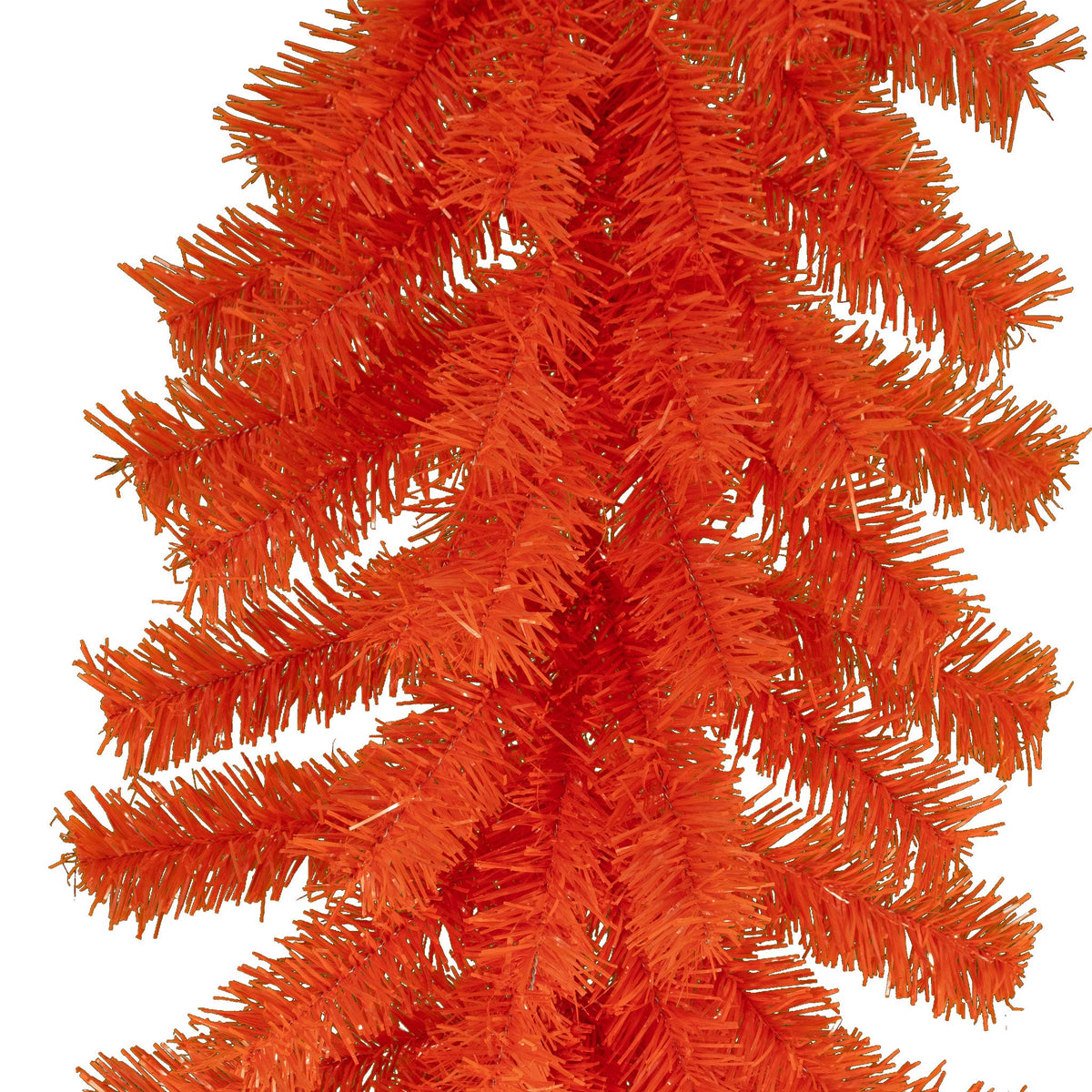 Matte Orange Tinsel Brush Garlands are made in 6FT Long Pieces