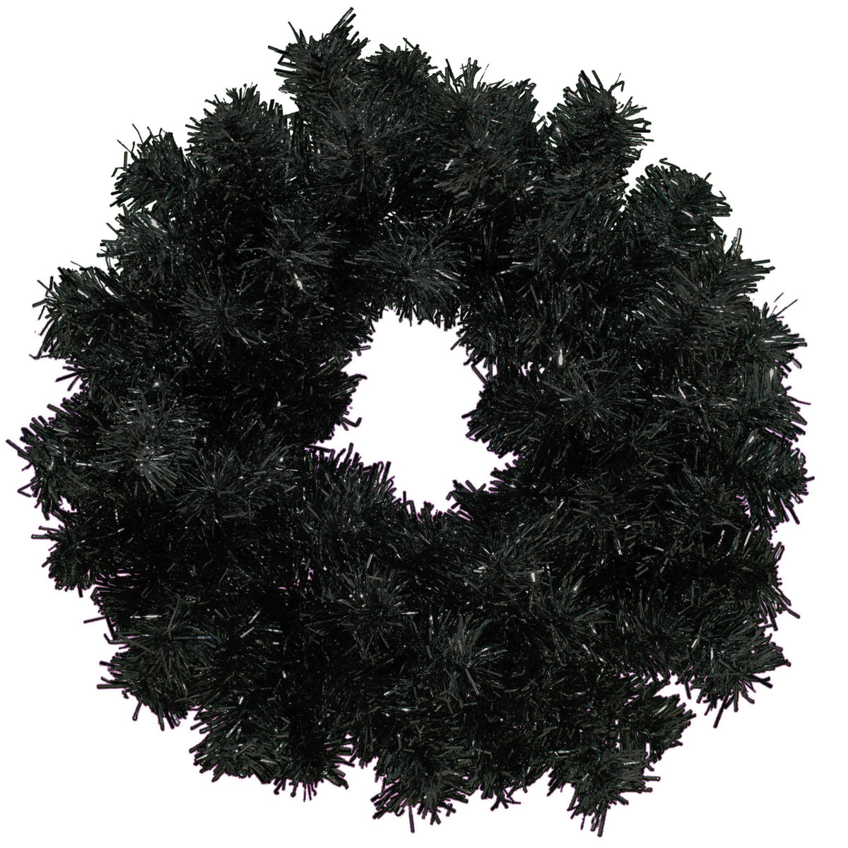 Black Tinsel Christmas Wreaths