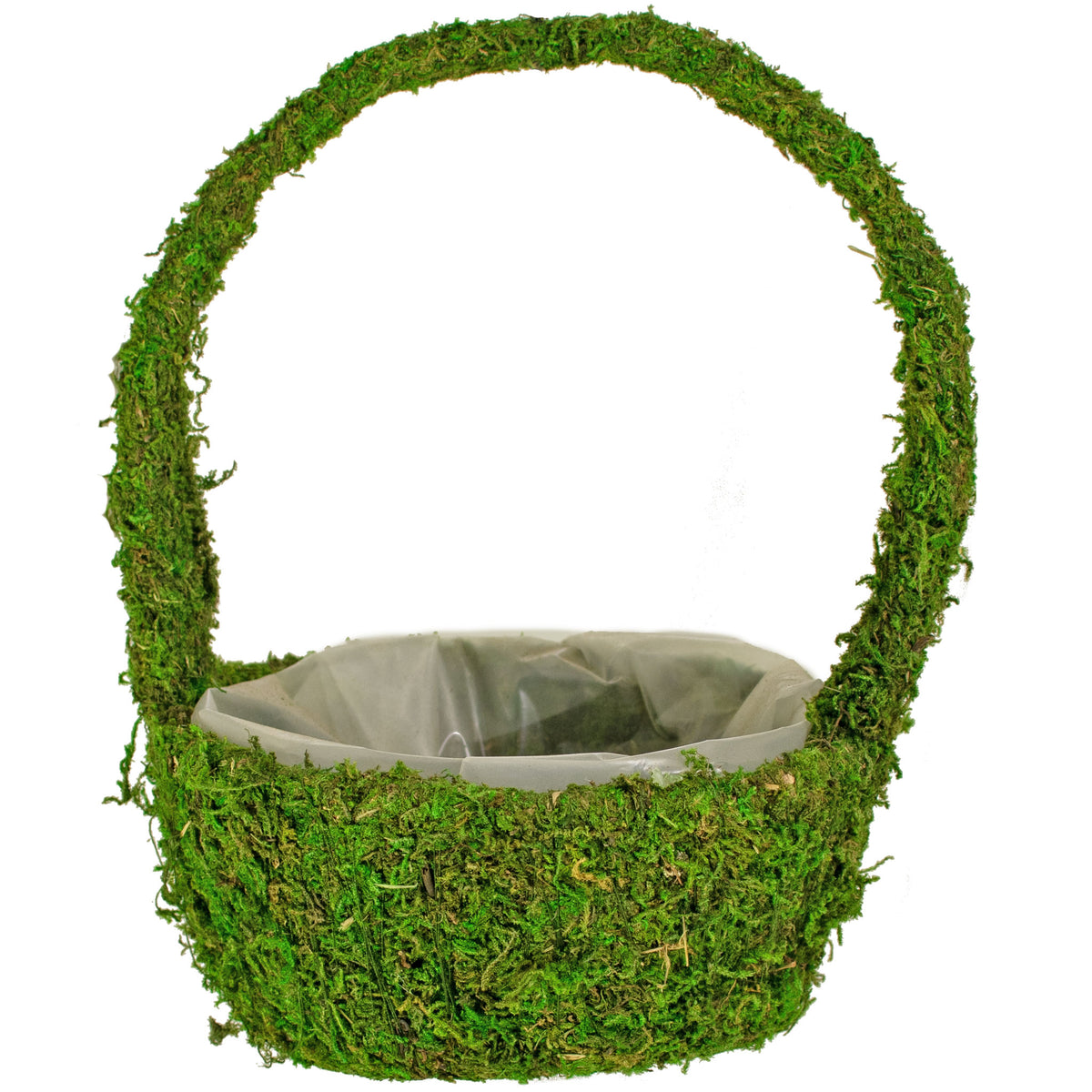 Preserved Moss Easter Basket – 6-Inch Round with Handle