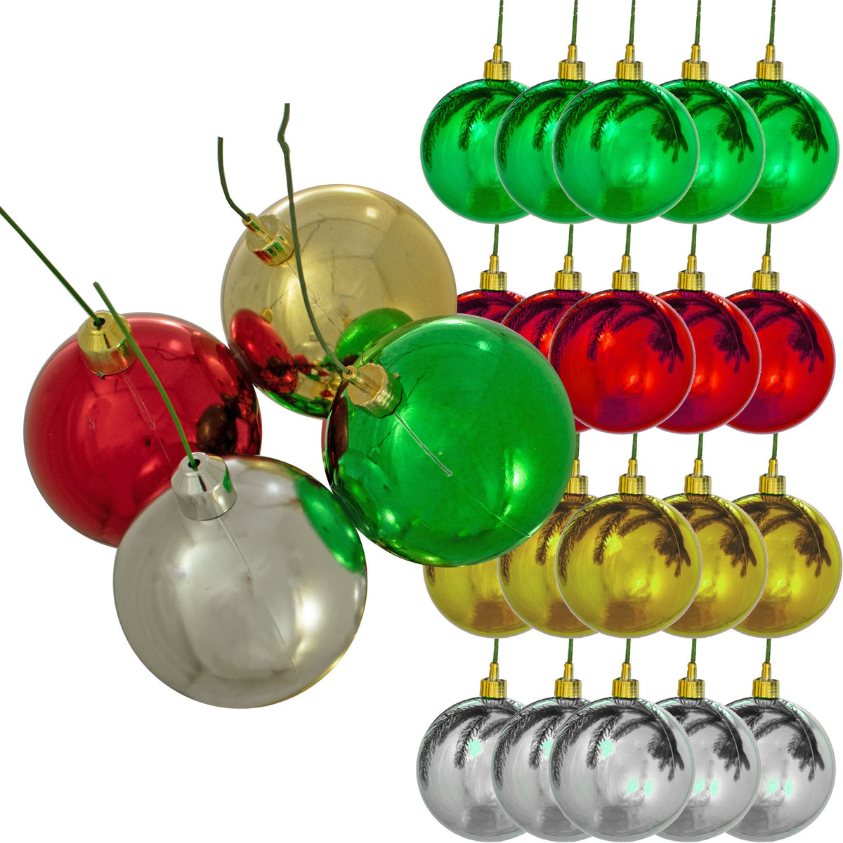 Multi-Color Ball Ornaments Bundle