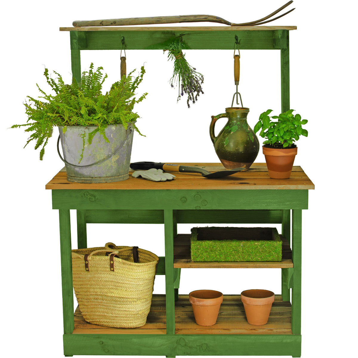 Introducing Lee Display's Handmade Rustic Gardening Workbench – a versatile masterpiece marrying practicality and rustic charm