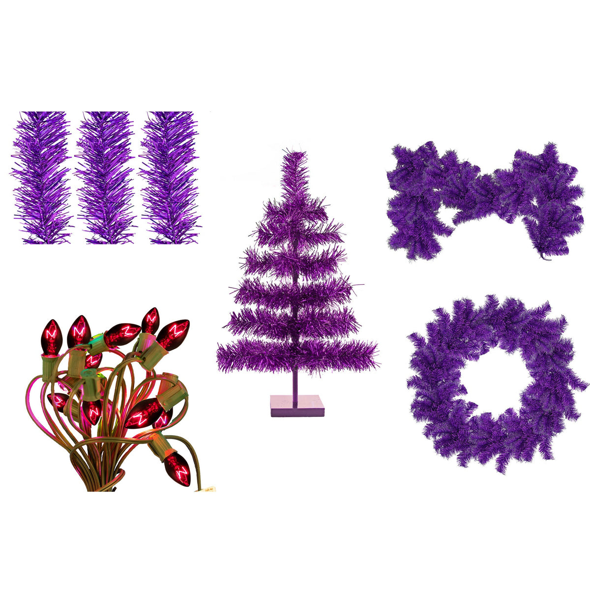 Purple Christmas Decoration Bundle Kit