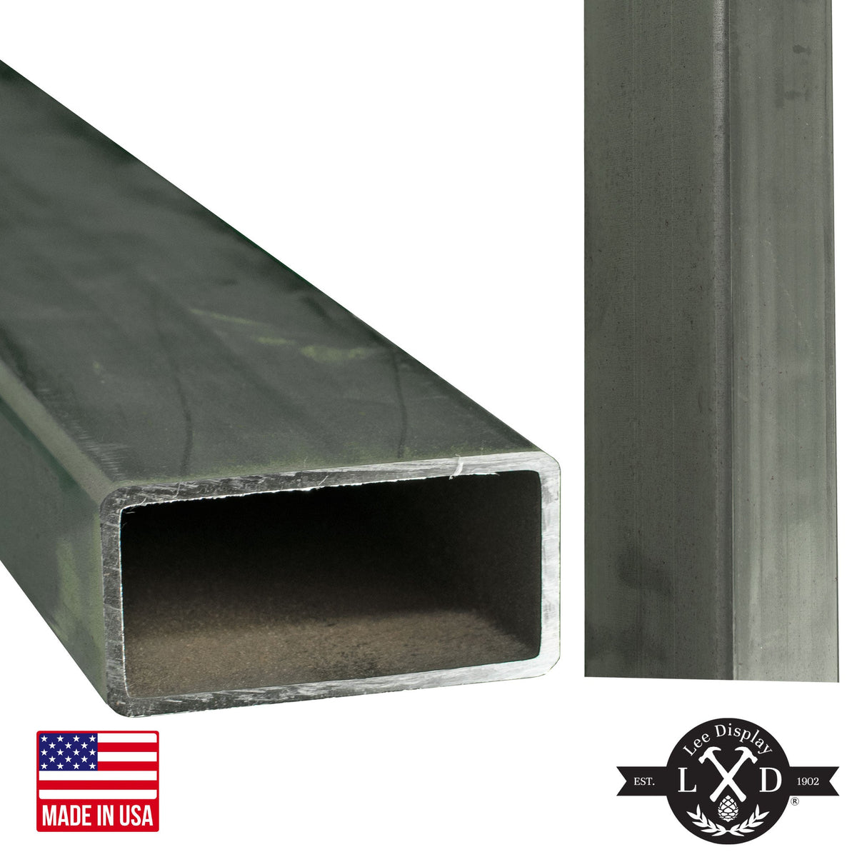 American made Rectangular Steel Tubing on sale at leedisplay.com in varying sizes and lengths