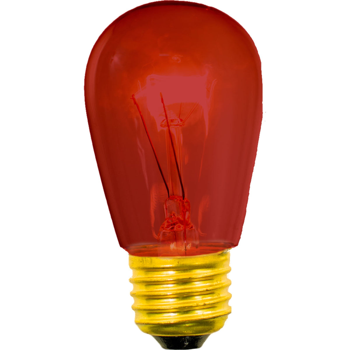 Red S14 Edison Light Bulbs