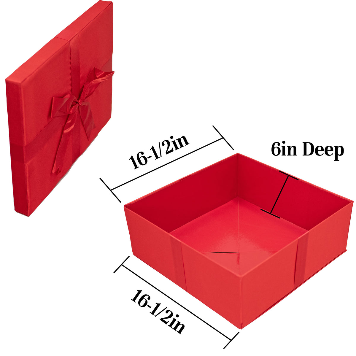 The size of the large square gift box