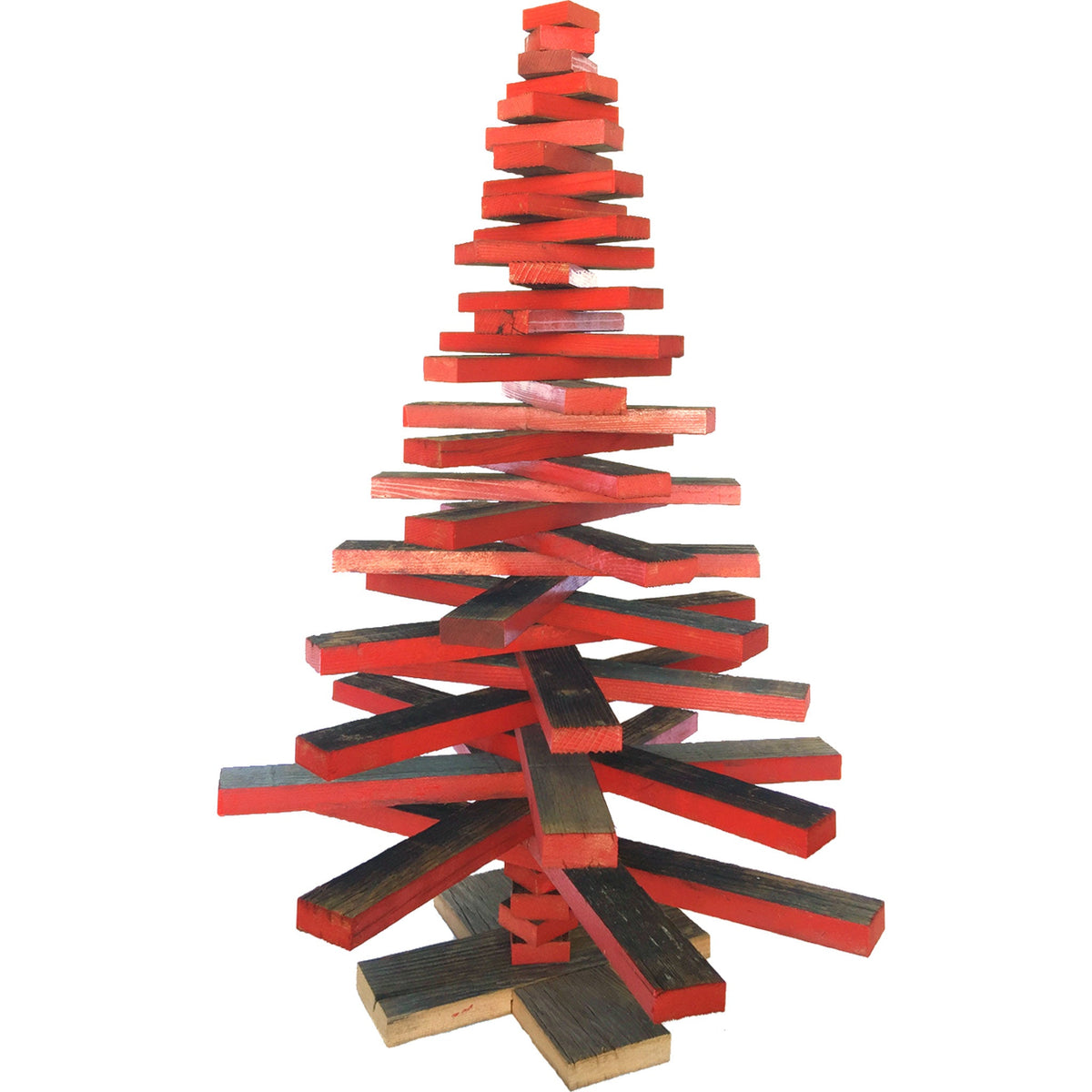 Shape the Tree How You Like!  Boards can be laid flat to be displayed against a wall like a 2-dimensional tree or spread around the tree in a 3-dimensional cone shape