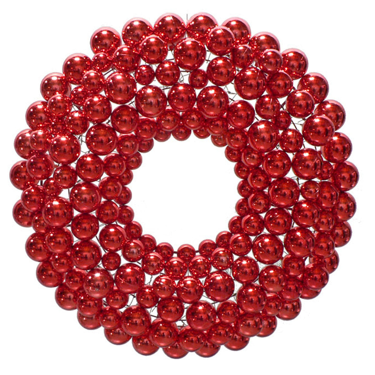 Red Ball Ornament Wreath