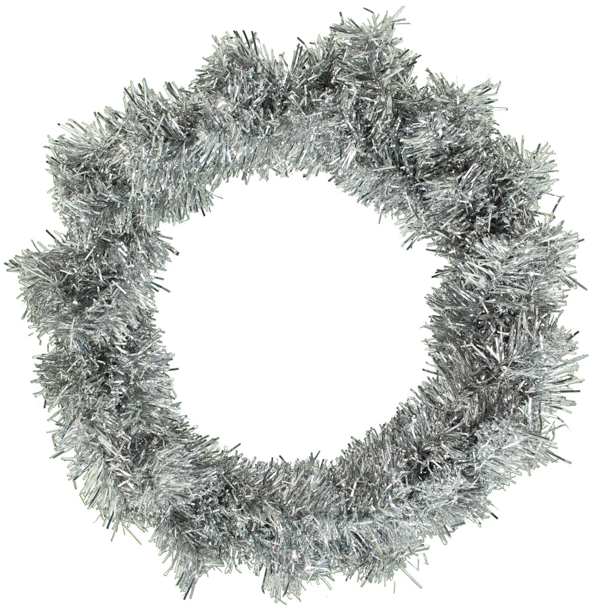 Tinsel Wreaths come with the branches unshaped.  You will need to shape the branches when you take the wreath of the box.
