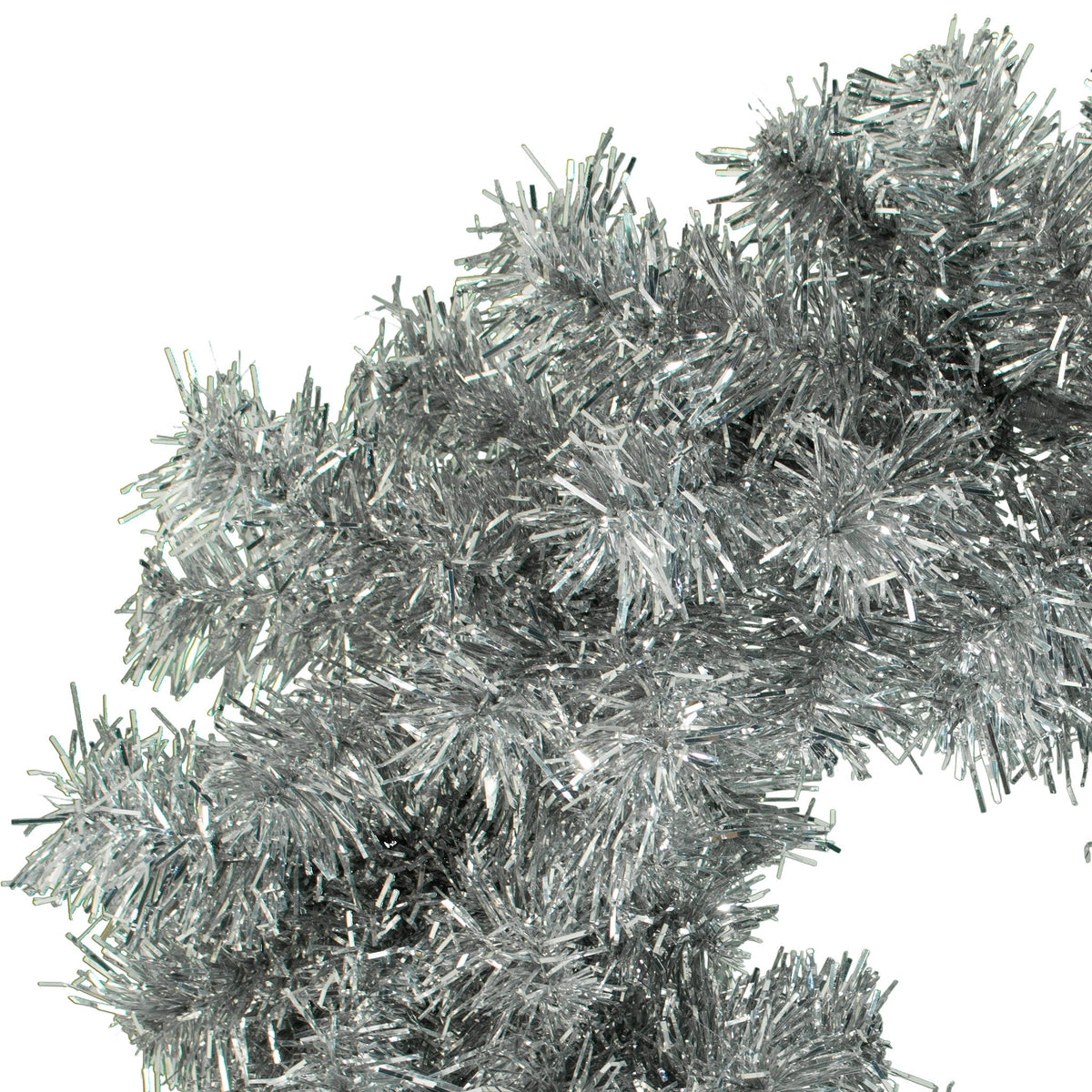 Silver Tinsel Christmas Wreaths