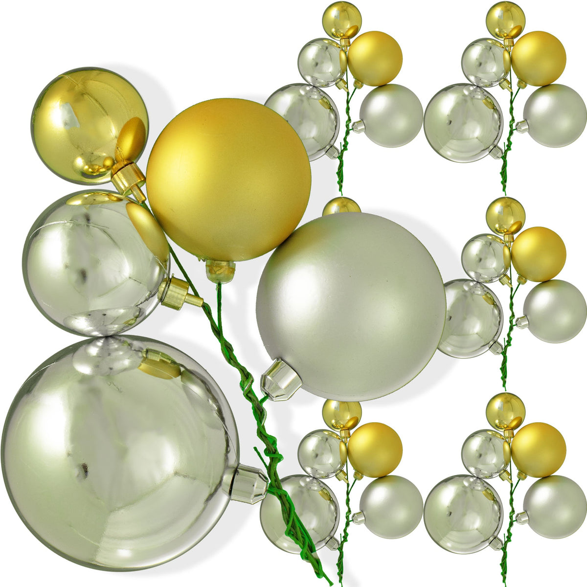 Silver & Gold Ball Cluster