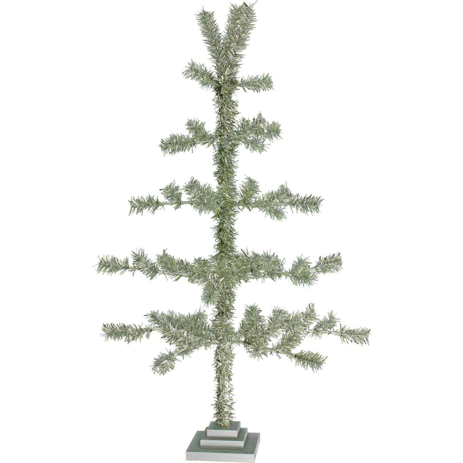Introducing Lee Display's 36in Tall Vintage Silver Tinsel Twig Tree – a brand-new edition to our catalog.