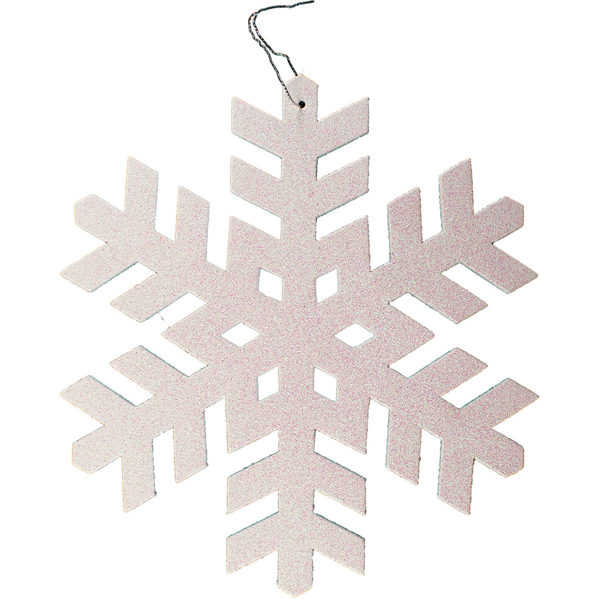 Indoor Outdoor Glittered Snowflakes Christmas Ornaments 12in