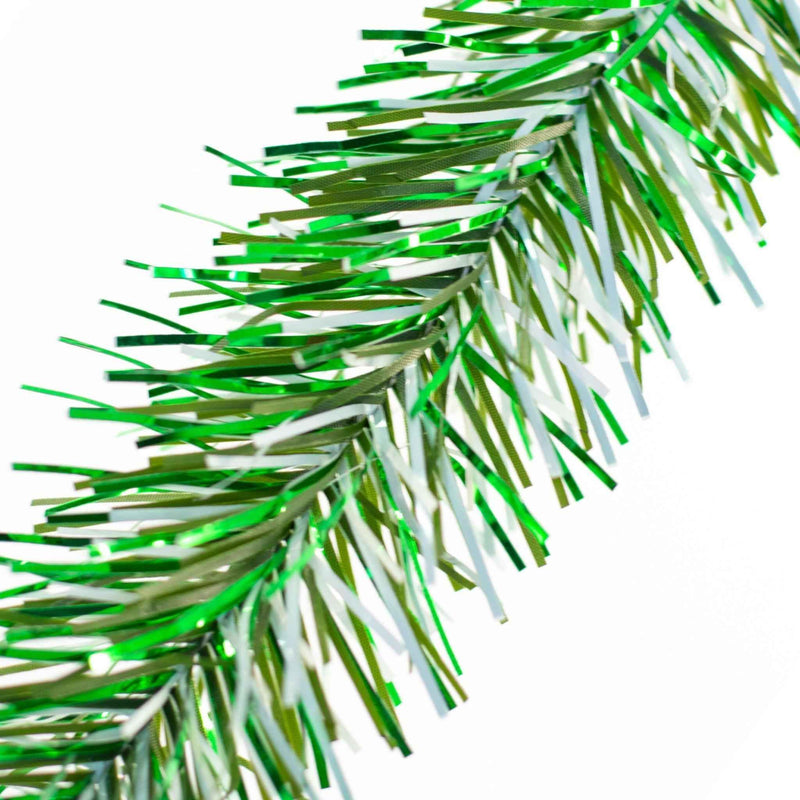 Alpine Green & White Tinsel Garland - Lee Display