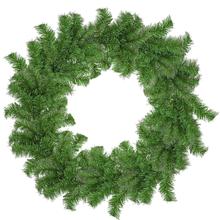 Alpine Green Tinsel Christmas Wreaths - Lee Display