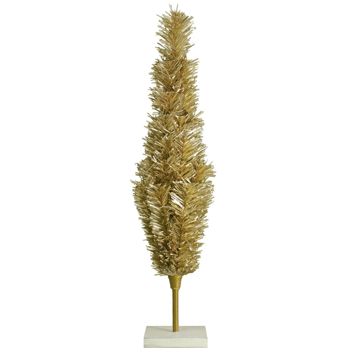 Our 24in Tall Antique Gold Christmas Tree has folding branches to shape how you like and safely store in your closet. 