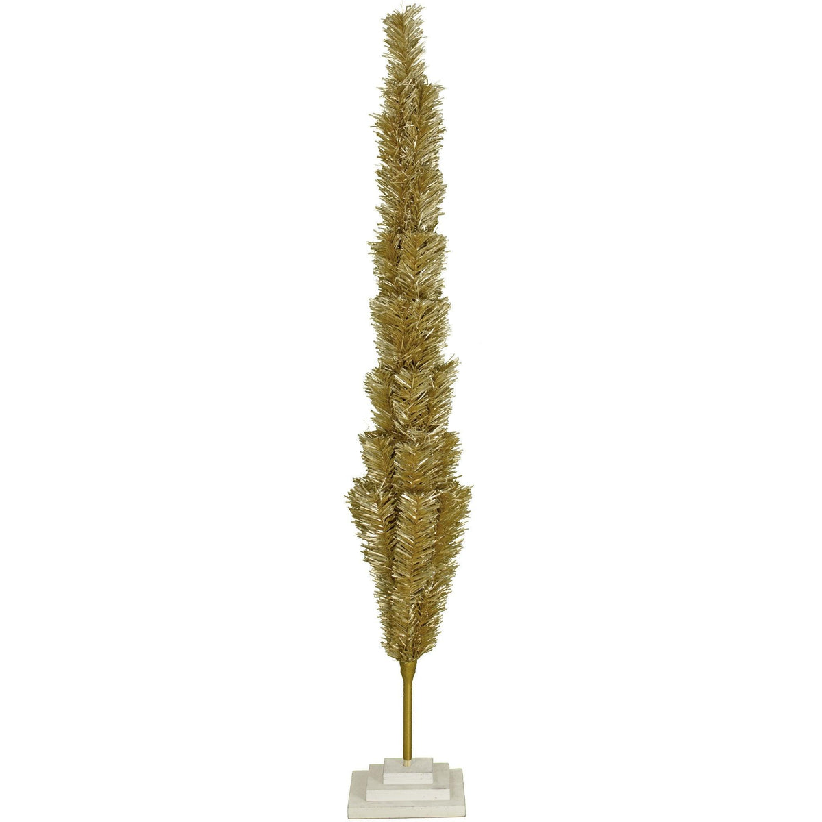 Our 48in Tall Antique Gold Christmas Tree has folding branches to shape how you like and safely store in your closet. 