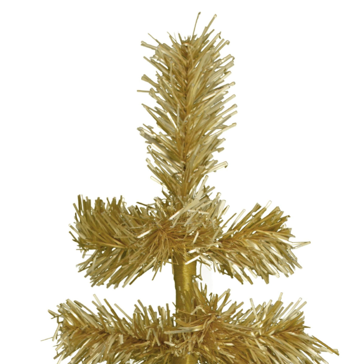 Our 24in Tall Antique Gold Christmas Tree.  Celebrate Lee Display's 120th Anniversary with our brand new Antique Gold colored tinsel Christmas Trees.  Shop for antique gold christmas trees at leedisplay.com