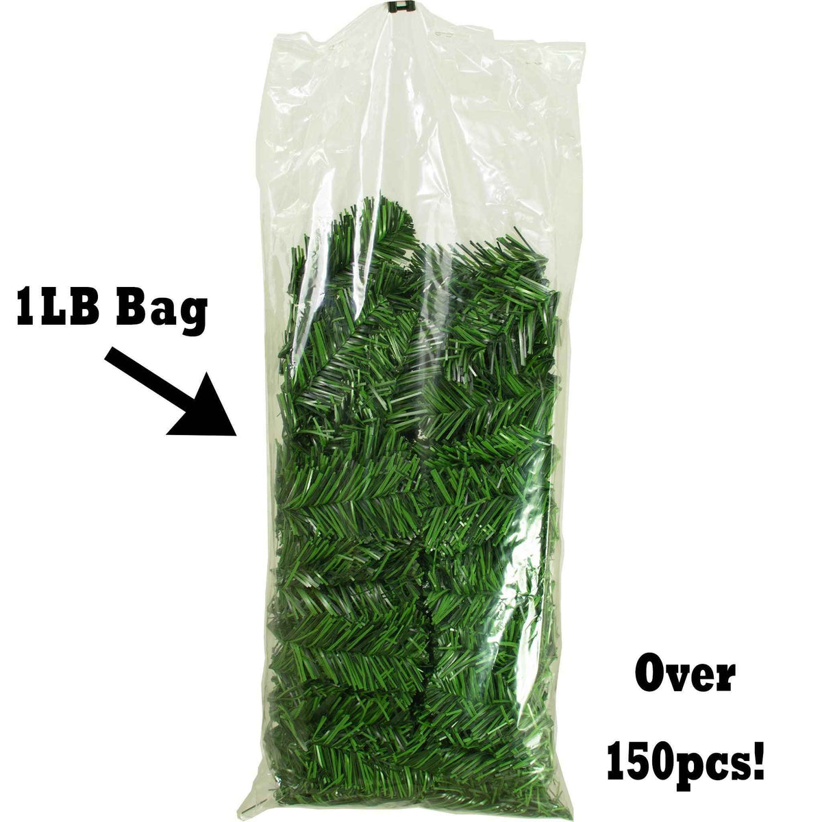 Artificial Alpine Green Pine Needle Brush - 1 lb Bag (150+ Pieces) - Lee Display