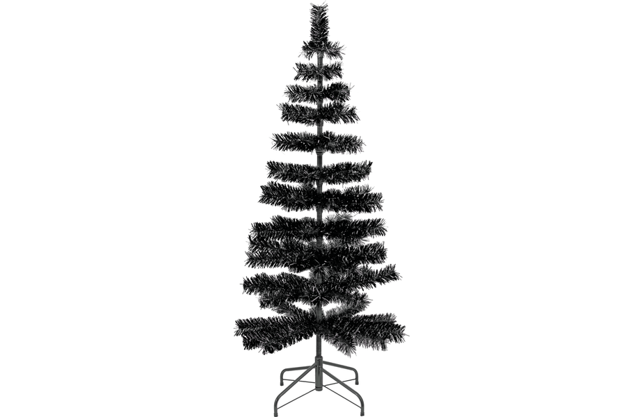 Black & Silver Firework Tinsel Tree - Lee Display