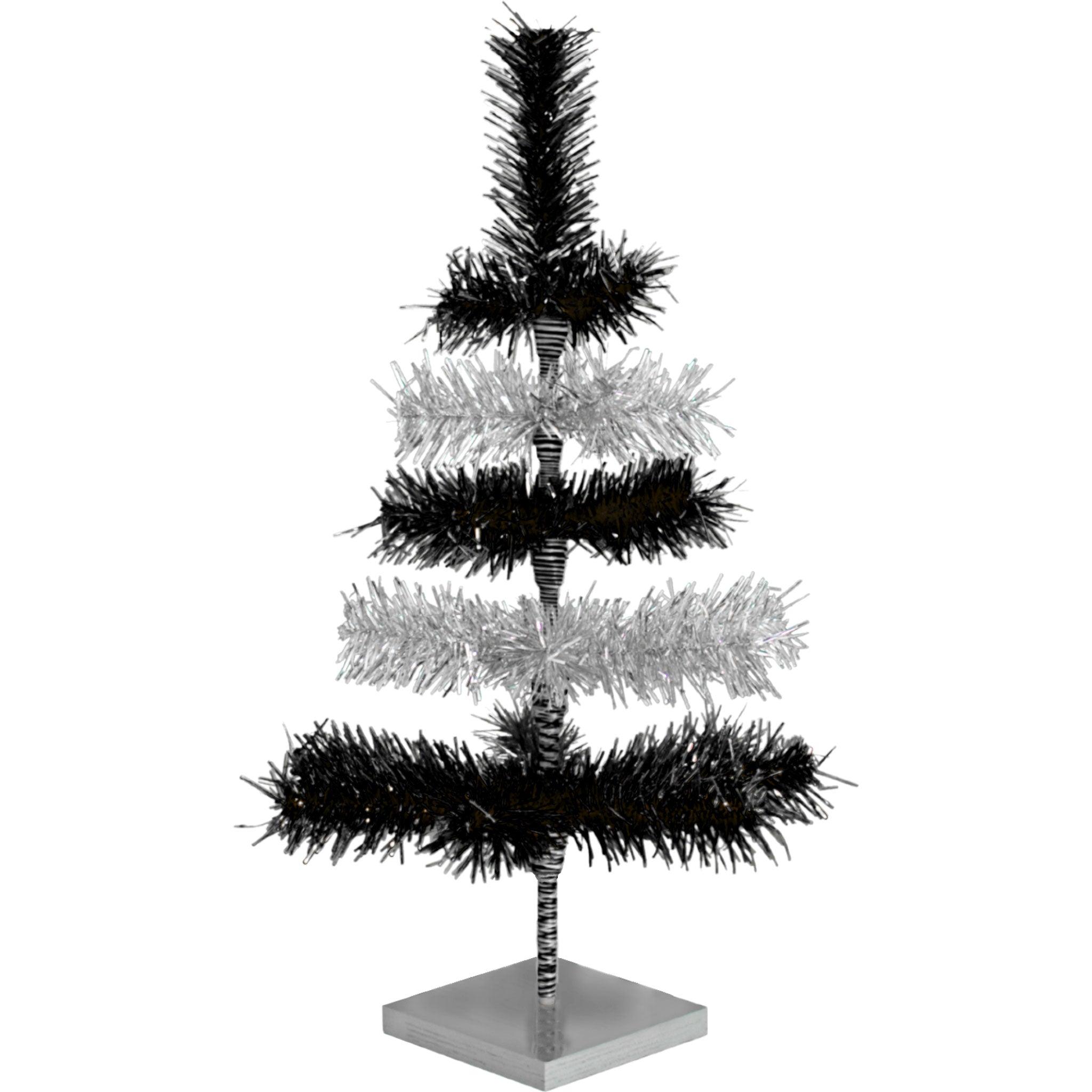 黑色和银色分层金属丝圣诞树