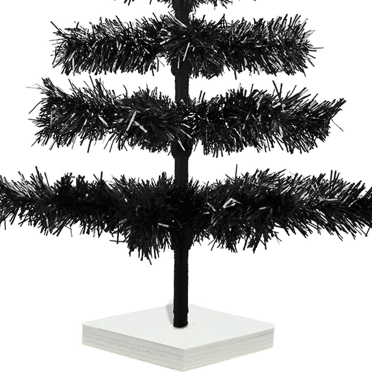 Black Tinsel Christmas Tree - Lee Display