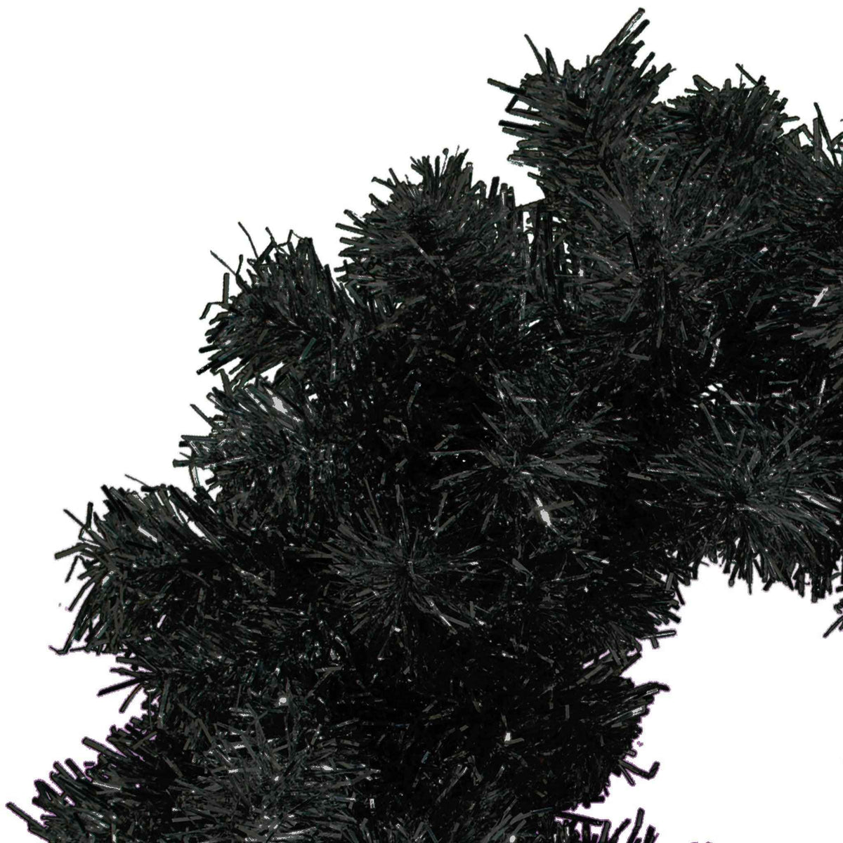 Black Tinsel Christmas Wreaths - Lee Display