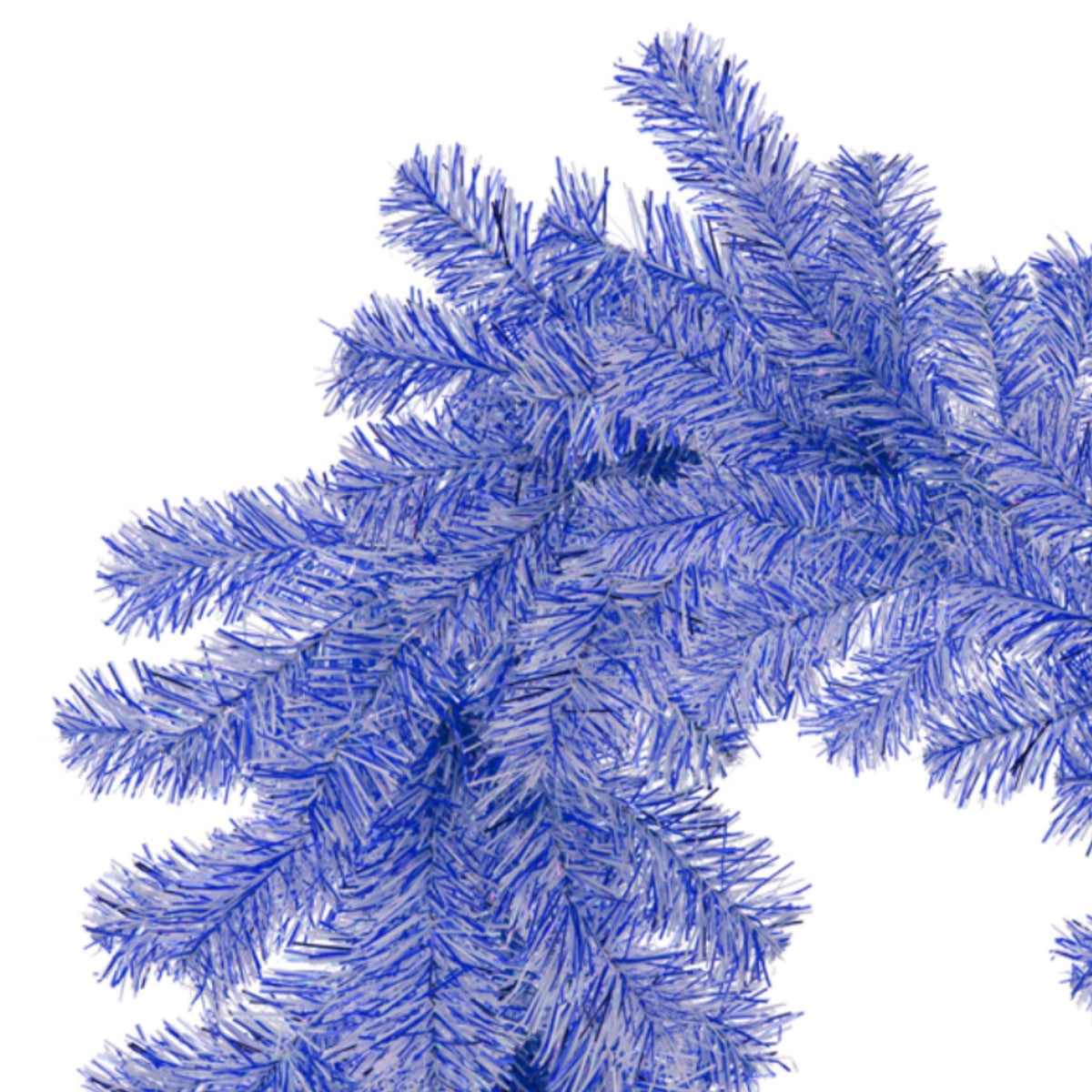 Purchase new Lee Display's 6FT Blue and White Tinsel Christmas Brush Garlands.  On sale now at leedisplay.com