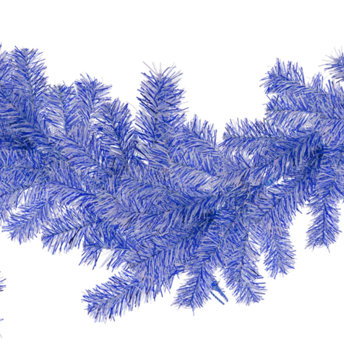 Buy Lee Display's 6FT Blue and White Tinsel Christmas Brush Garlands.  On sale now at leedisplay.com.  Middle Section
