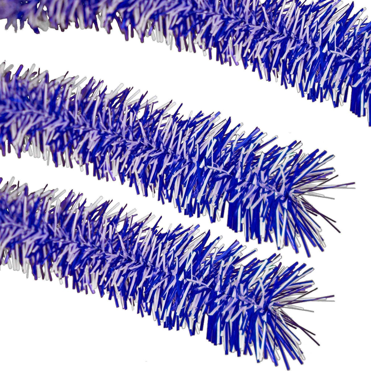 Blue and White Tinsel Garland - Lee Display