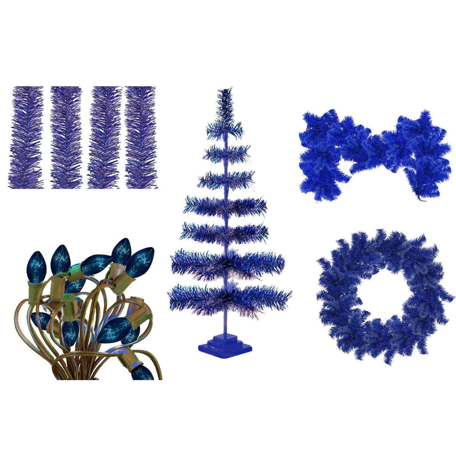 Blue Christmas Decoration Bundle Kit - Lee Display