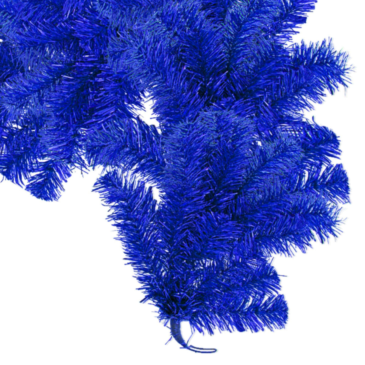 Lee Display's brand new 6FT Blue Tinsel Christmas Garlands on sale at leedisplay.com.  Bottom section with wire