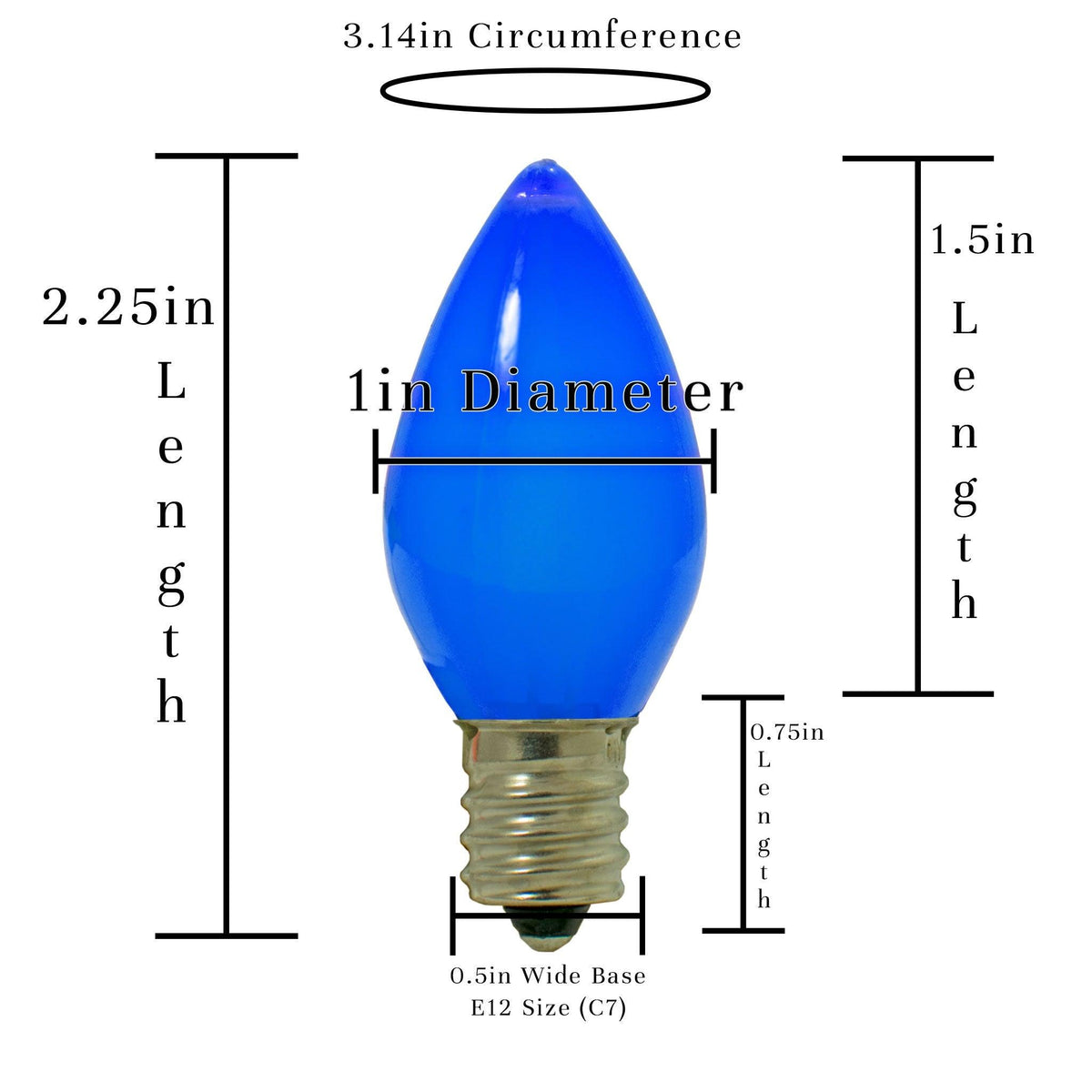 Blue Solid LED Light Bulbs - Lee Display