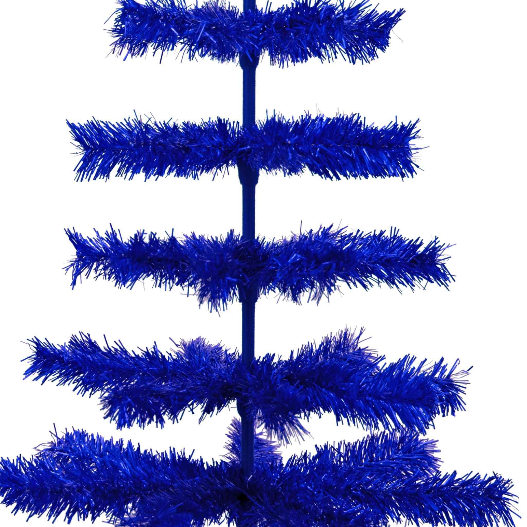 Buy Brand New Shiny Blue Tinsel Christmas Trees | Shop Lee Display