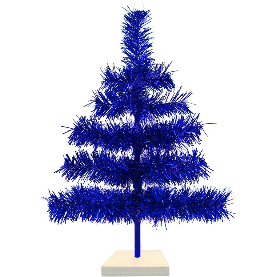 Blue Tinsel Christmas Tree - Lee Display