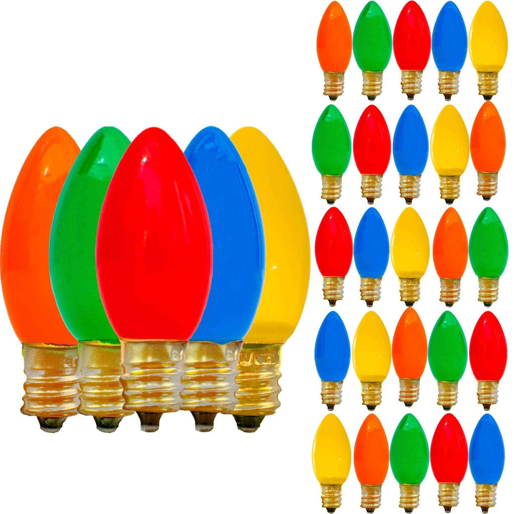 Buy Brand New C7 C9 Ceramic Multi-Color Light Bulbs Replacements Boxes ...