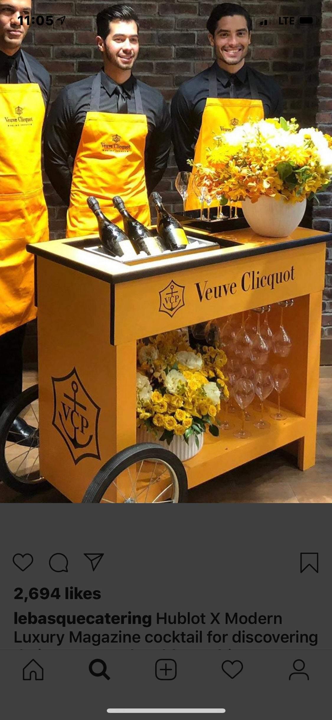 Custom Veuve Clicquot Bar Cart - Lee Display