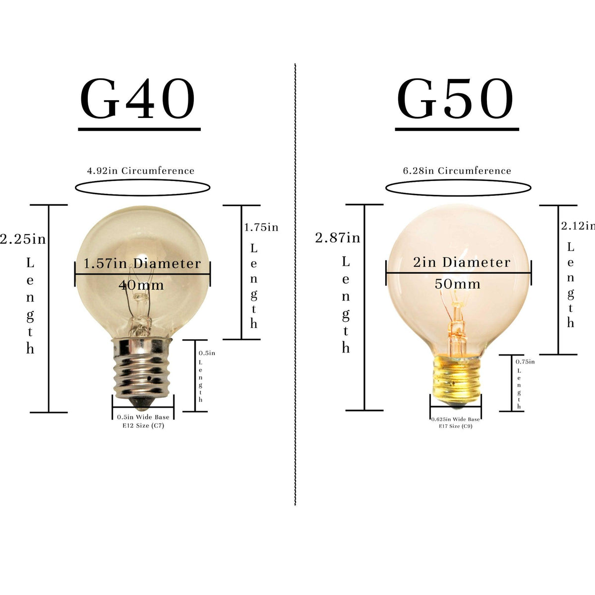 1 Box of 25 of brand new transparent Clear G40 Globe Light Bulbs Replace your old bulbs today from leedisplay.com