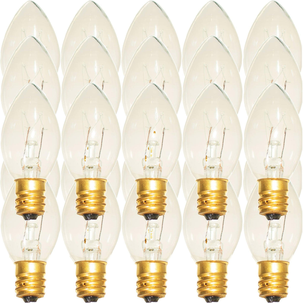 C-7 & C-9 Clear Christmas Light Bulbs. Replace your old bulbs with a set of brand new Candelabra Lights. On sale at leedisplay.com