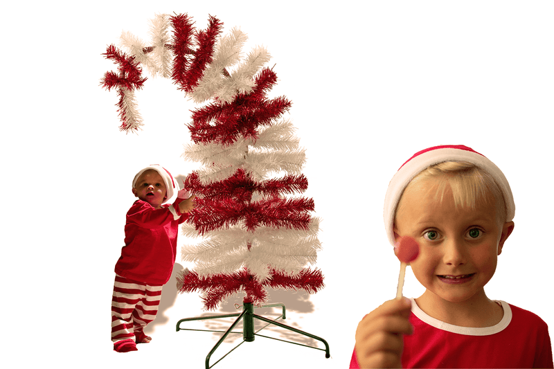 Dr. Seuss Red & White Tinsel Christmas Tree - Lee Display