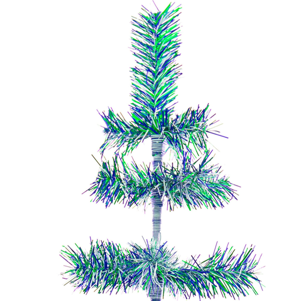 Earth Day-themed Multicolor Christmas Trees made by hand in the USA!  Decorate your holidays with a classic Tinsel Christmas Tree on sale at leedisplay.com