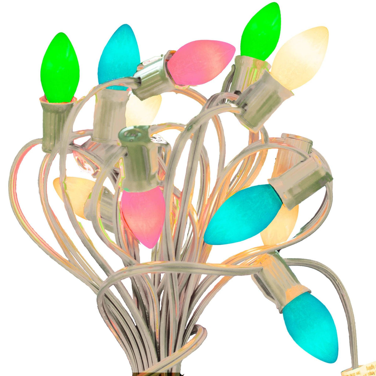 Lee Display's classic C-7 Lighting Sets in the colors for your Easter Holiday come with a 25FT Patio String Cord. On sale now at leedisplay.com