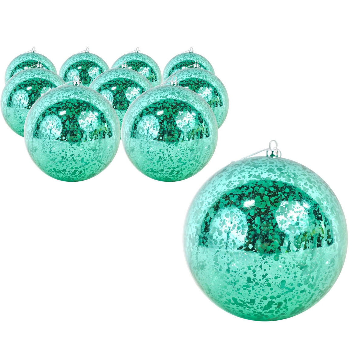 Lee Display offers brand new Shiny Fuscia Sequin Green Plastic Ball Ornaments at wholesale prices for affordable Christmas Tree Hanging and Holiday Decorating on sale at leedisplay.com