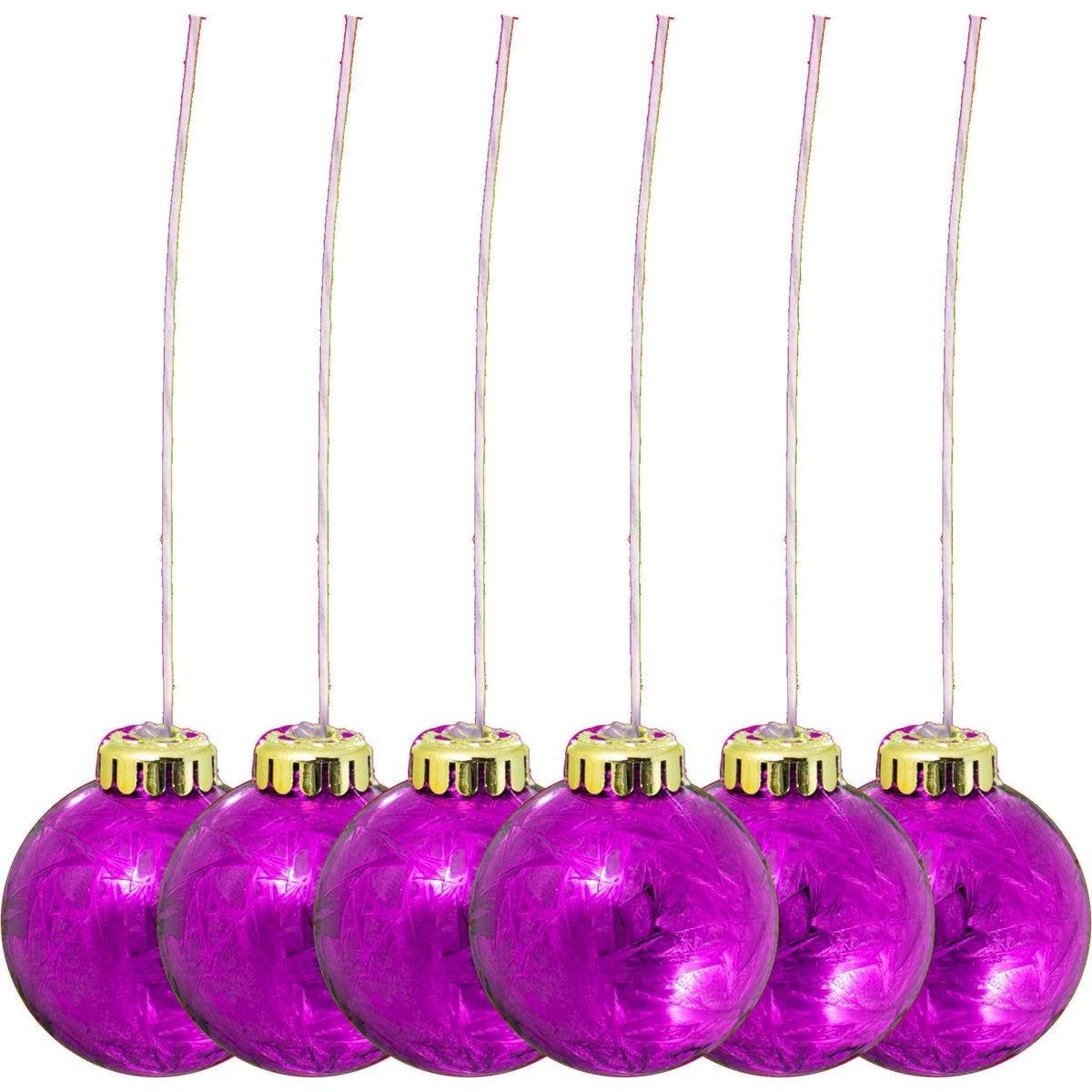Lee Display offers brand new Shiny Fuscia Sequin Pink Plastic Ball Ornaments at wholesale prices for affordable Christmas Tree Hanging and Holiday Decorating on sale at leedisplay.com