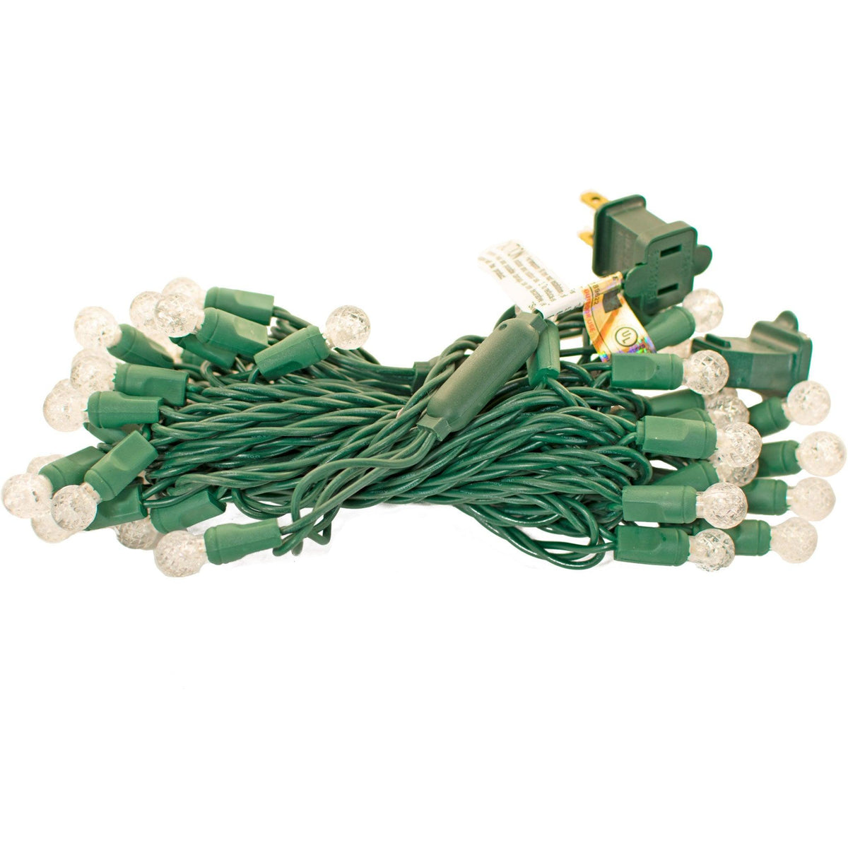 Buy Lee Display's brand new G12 Warm White LED Christmas String Lights with Green Wire and Steady Bulbs at leedisplay.com