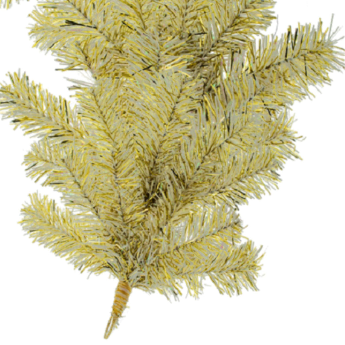 Shop for Lee Display's brand new 6FT Shiny Gold and Metallic Silver Tinsel Brush Garlands on sale at leedisplay.com.  End section with wire