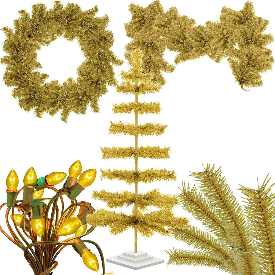 Gold Christmas Decoration Bundle Kit - Lee Display
