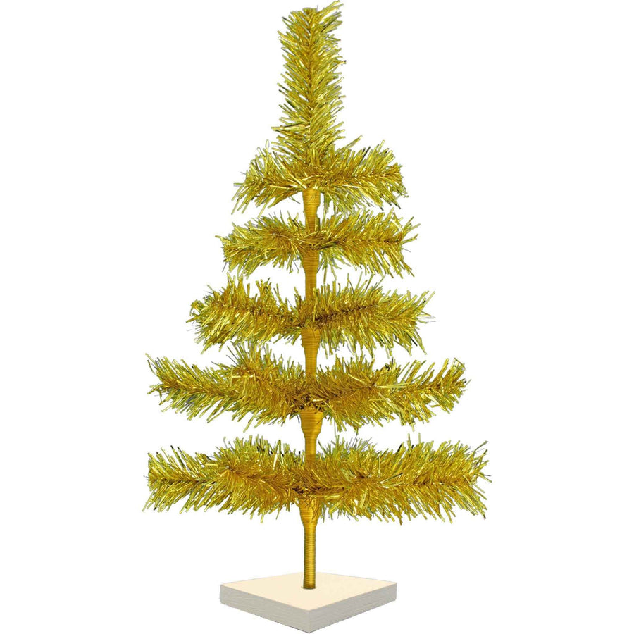 Gold Tinsel Christmas Tree - Lee Display