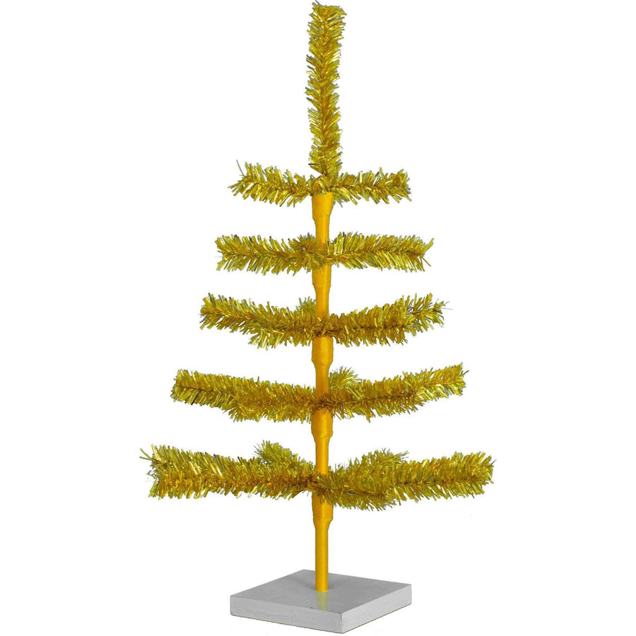 Gold Tinsel Tree with 1in Thin Brush - Lee Display