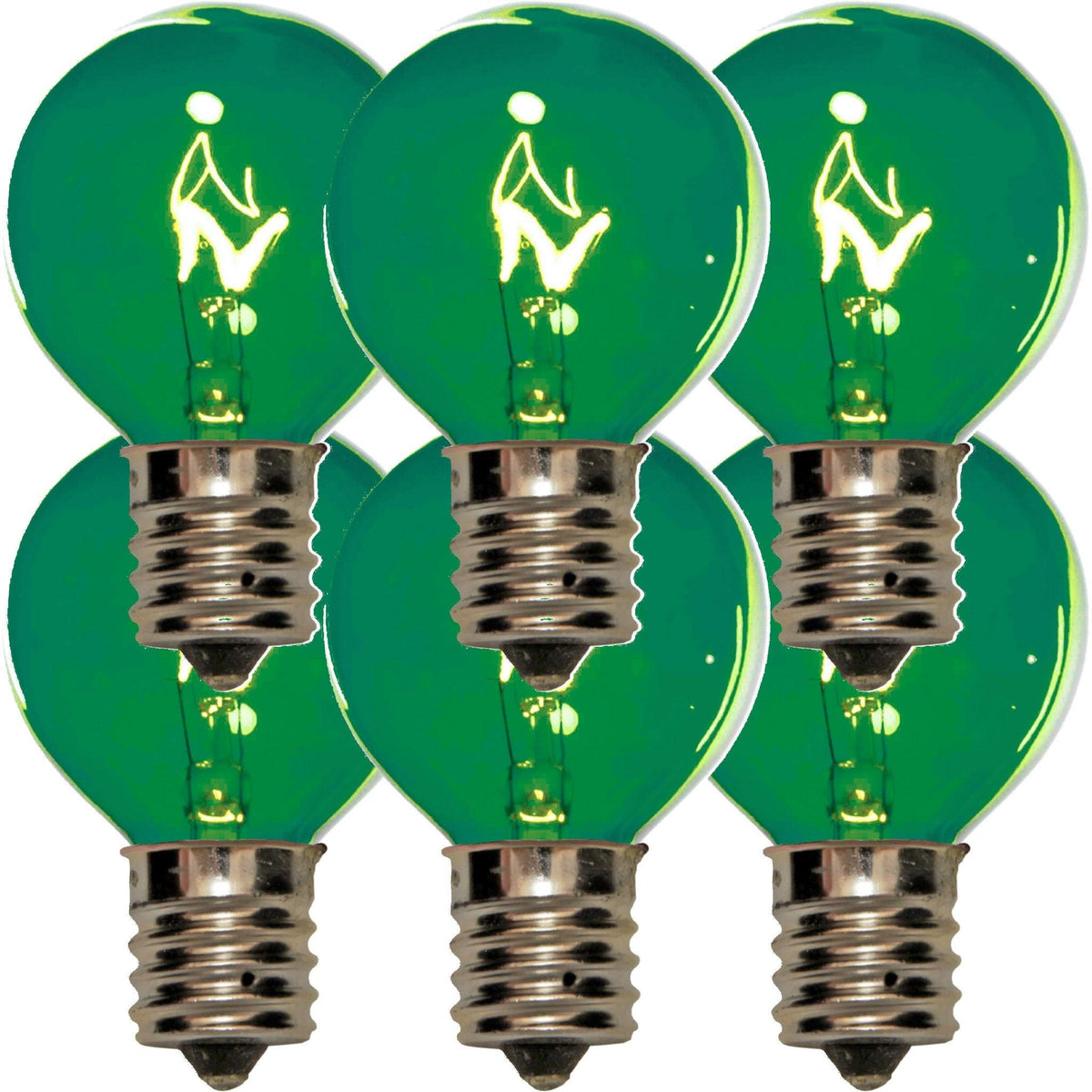 1 Box of 25 of brand new transparent Green G40 Globe Light Bulbs Replace your old bulbs today at leedisplay.com