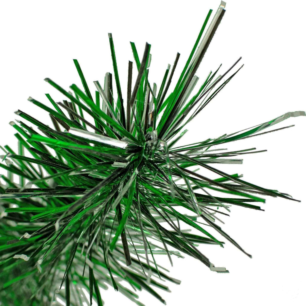 Green, Silver, & Black Tinsel Garland - Lee Display